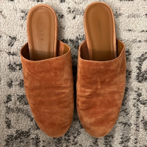 Vince suede backless slides in camel - Picture 4 of 4